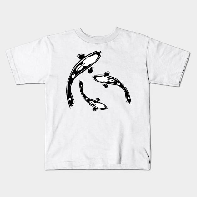 Koi fish Kids T-Shirt by hedehede